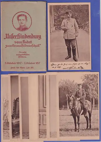 Bildpostkarten Unser Hindenburg - 8 Motive vom Kadett zum Generalfeldmarschall 