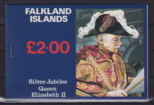 Falklandinseln 1977 Thronjubiläum Elisabeth II. Mi.-Nr.249-251 Markenheftchen **