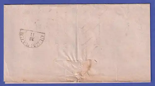 Bayern Vorphila-Brief mit Halbkreisstempel BAYREUTH nach Kulmbach 1845