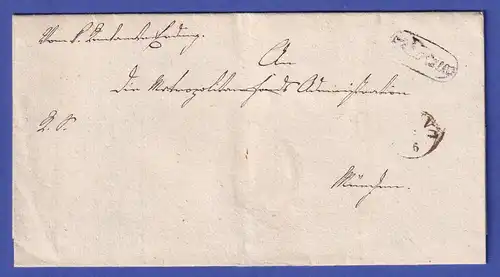 Bayern Vorphila-Brief mit Spatelstempel ERDING nach 1811 (1837 ?)