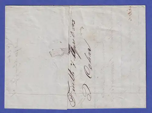 Bayern Vorphila-Brief mit Halbkreisstempel FÜRTH von der Firma Cohn 1843