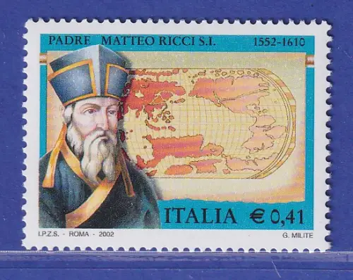 Italien 2002 Matteo Ricci, Jesuitenpater Mi.-Nr. 2840 **