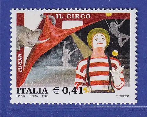 Italien 2002 Europa: Zirkus, Jonglierender Clown Mi.-Nr. 2842 **