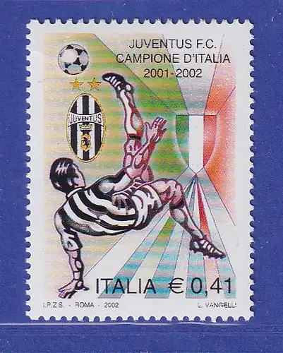 Italien 2002 Gewinn Fußballmeisterschaft 2001/02 Juventus Turin Mi.-Nr. 2845 **