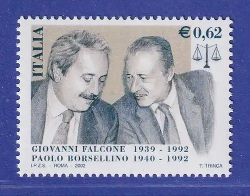 Italien 2002 Giovanni Falcone und Paolo Borsellino Mi.-Nr. 2846 **