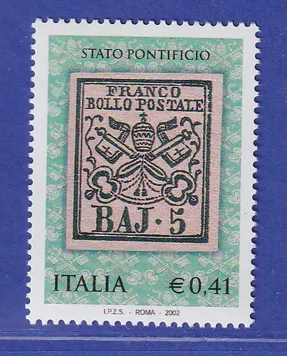 Italien 2002 150 Jahre Briefmarken Kirchenstaat  Mi.-Nr. 2873 **