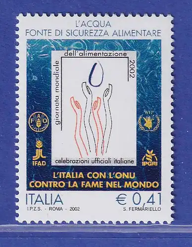Italien 2002 Welternährungstag  Mi.-Nr. 2877 **