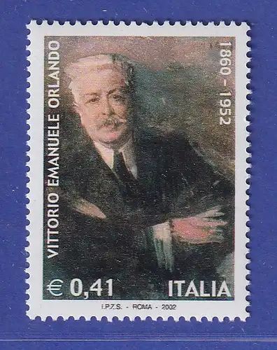 Italien 2002 Vittorio Emanuele Orlando, Politiker Mi.-Nr. 2887 **