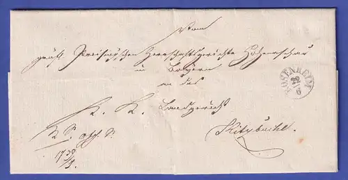 Bayern Vorphila-Brief mit Fingerhutstempel ROSENHEIM nach Kitzbühel 1843