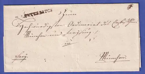 Bayern Vorphila-Brief mit Rayon-Stempel R.4.UNTERBRUCK nach München 1810er Jahre