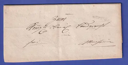 Bayern Vorphila-Brief mit Rayon-Stempel WEMDING.R.3. nach Monheim 1829 (?)