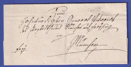 Bayern Vorphila-Brief mit Einzeiler R4ZORNEDING nach München nach 1809