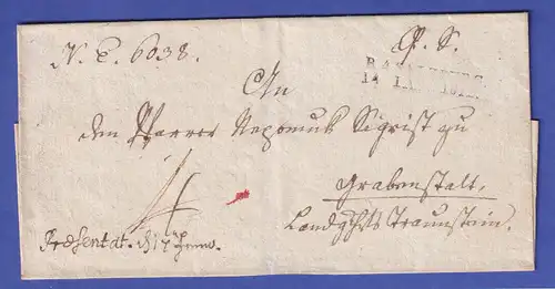 Bayern Vorphila-Brief mit Zweizeiler R.4.SALZBURG nach Grabenstätt 1812