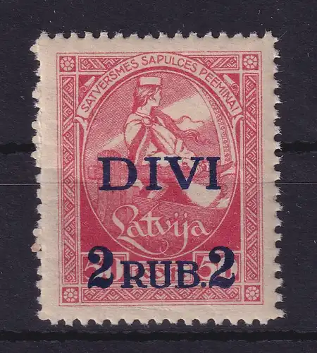 Latvija / Lettland 1921 Freimarke mit Aufdruck  Mi.-Nr. 64 ** / MNH