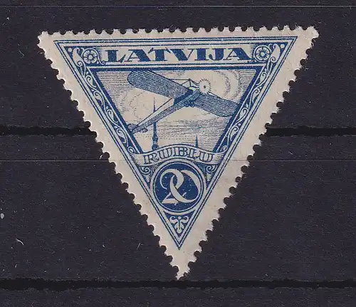 Latvija / Lettland 1921 Flugzeug über Riga  Mi.-Nr. 76 A ** / MNH