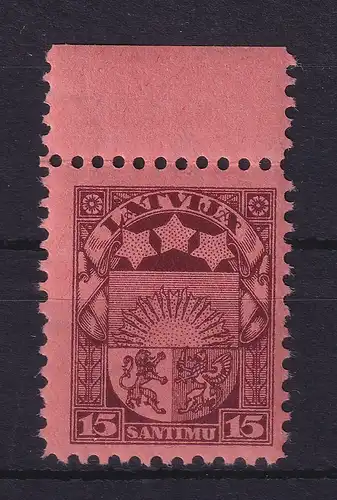 Latvija / Lettland 1931 Staatswappen  Mi.-Nr. 120 y ** / MNH