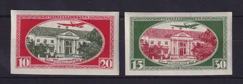 Latvija / Lettland 1930 Flugpostmarken Rainis-Fonds  Mi.-Nr. 159-160 B ** / MNH