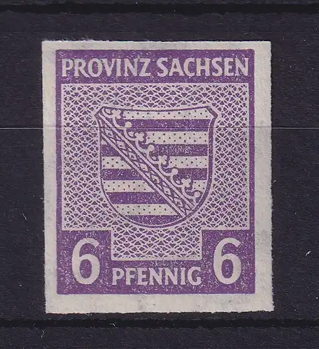 SBZ Provinz Sachsen 1945 Wappen 6Pfg Mi.-Nr. 69Xb **, gepr. STRÖH BPP