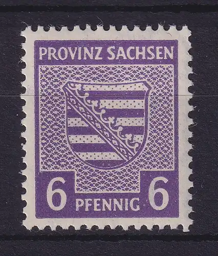 SBZ Provinz Sachsen 1945 Wappen 6Pfg Mi.-Nr. 76Xc **, gepr. STRÖH BPP