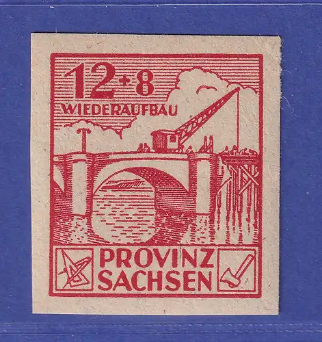 SBZ Provinz Sachsen 1946 Wiederaufbau Mi.-Nr. 88 B b ** gpr. STRÖH BPP