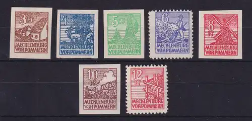 SBZ Mecklenburg-Vorpommern 1946 Abschiedsserie Mi.-Nr. 29-36 x postfrisch ** 