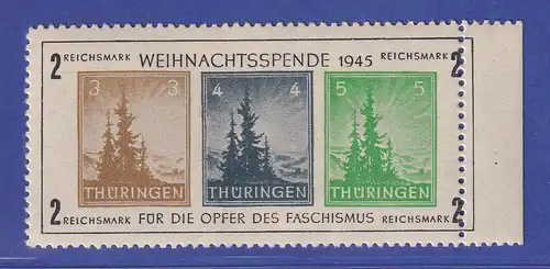 SBZ Thüringen 1945 Weihnachtsspende Mi.-Nr. Block 1 x postfrisch ** 