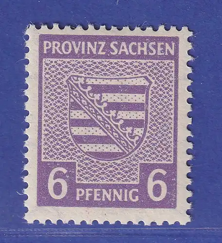 SBZ Provinz Sachsen 1945 Wappen Mi.-Nr. 76 Y b postfrisch ** gpr. BUSCH BPP