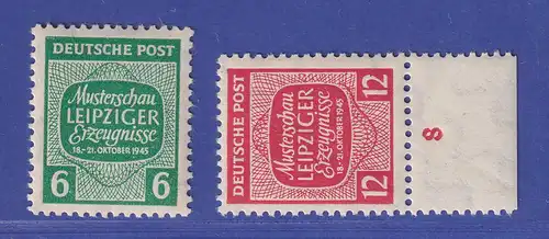 SBZ West-Sachsen 1945 Musterschau Leipzig Mi.-Nr. 124-125 Y postfrisch **