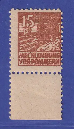 SBZ Mecklenburg-Vorpommern 1946 Abschiedsserie Mi.-Nr. 37 z a ** gpr. KRAMP BPP