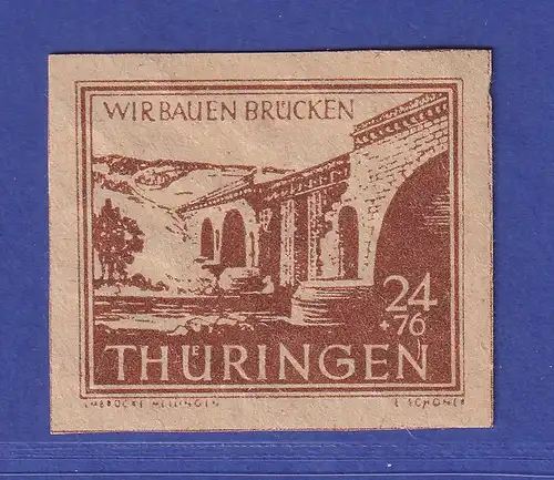 SBZ Thüringen 1946 Brückenbau Mi.-Nr. 115 c y ** gpr. STRÖH BPP