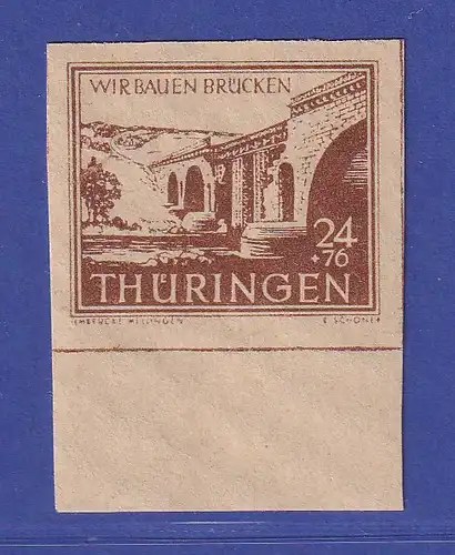 SBZ Thüringen 1946 Brückenbau Mi.-Nr. 115 b y ** gpr. STRÖH BPP