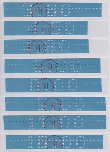 Estland / Estonia 1991 Lochstreifen-Marken / Perfo-Strips Tartu dkl-blau Set cpl