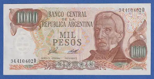 Argentinien 1976 Banknote 1000 Pesos bankfrisch, unzirkuliert.