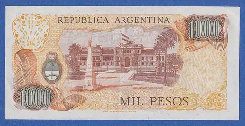 Argentinien 1976 Banknote 1000 Pesos bankfrisch, unzirkuliert.