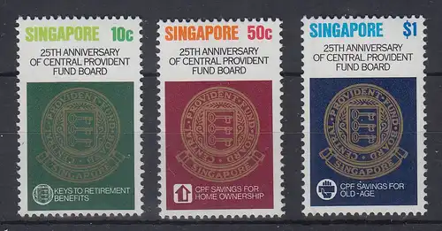 Singapur 1980 Versicherung Mi.-Nr. 359-61 postfrisch ** 