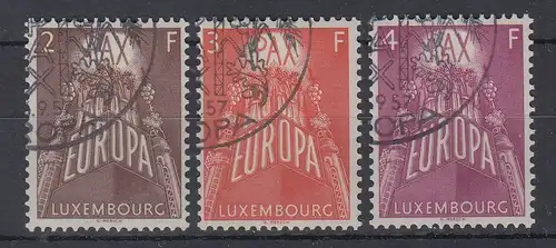 Luxemburg 1957 Europamarken Mi.-Nr. 572-74 Satz kpl. gestempelt 