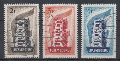 Luxemburg 1956 Europamarken Mi.-Nr. 555-57 Satz kpl gestempelt 