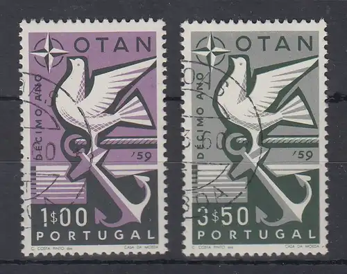 Portugal 1960 10 Jahre NATO (OTAN) Mi.-Nr. 878-879 sauber gestempelt