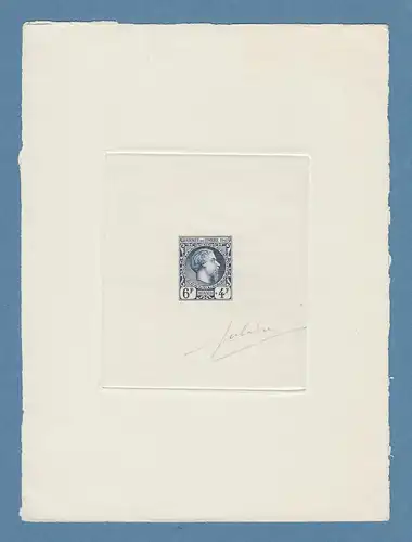 Monaco 1948 Tag der Briefmarke Epreuve d'Artiste blau