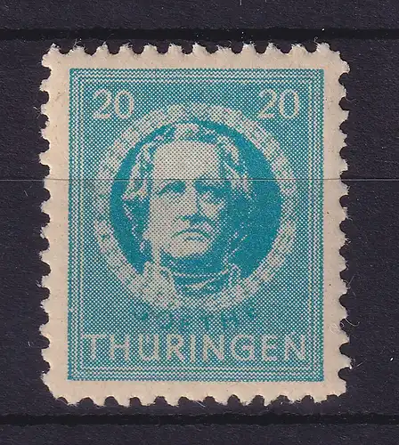 SBZ Thüringen 1945 Freimarke Goethe 20Pfg  Mi.-Nr. 98 AXp2 ** 