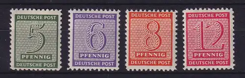 SBZ West-Sachsen 1945 Freimarken Ziffern Mi.-Nr. 120-23 X postfrisch**