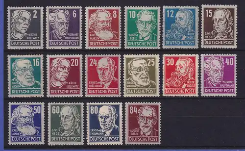 SBZ allg. Ausgabe 1948 Persönlichkeiten Mi.-Nr. 212-227 postfrisch ** 