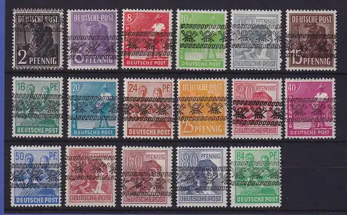 Bizone 1948, Währungsreform Bandaufdruck Mi.-Nr. 36-51 I kpl. Satz 17 Werte  **