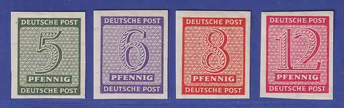 SBZ West-Sachsen Ziffern Mi.-Nr. 116-119Y Satz kpl. ** 