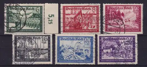 Dt. Reich 1941 Kameradschaftsblock Reichspost Mi.-Nr. 773-78 kpl Satz O 