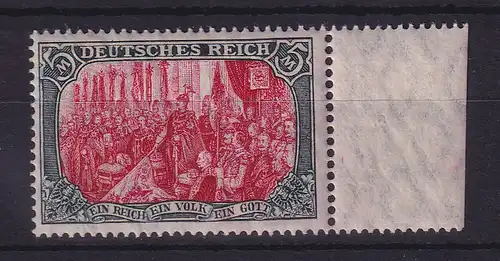 Dt. Reich 1916 Freimarke 5 Mark Mi.-Nr. 97AII rechtes Randstück **