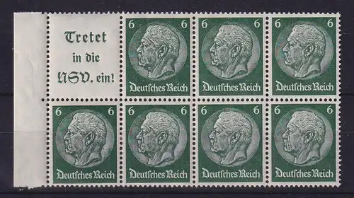 Deutsches Reich Hindenburg 6Pfg Heftchenblatt Mi.-Nr. HBL 96B postfrisch **