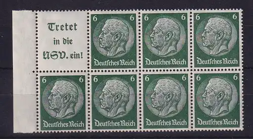 Deutsches Reich Hindenburg 6Pfg. Heftchenblatt Mi-Nr HBL 96B postfrisch **