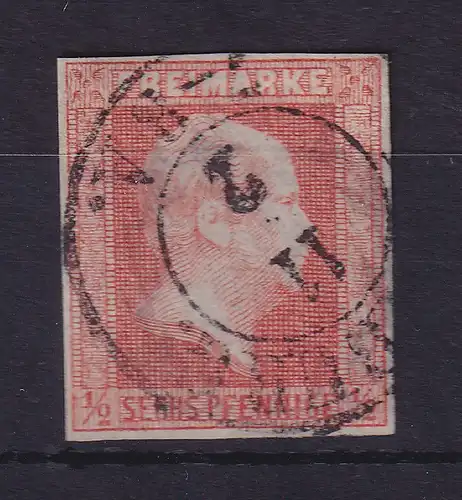 Preußen König Friedrich Wilhelm IV. 6 Pfennige  Mi-Nr. 1 gestempelt