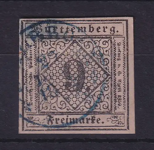 Württemberg Ziffern 9 Kreuzer  Mi-Nr. 4 gestempelt